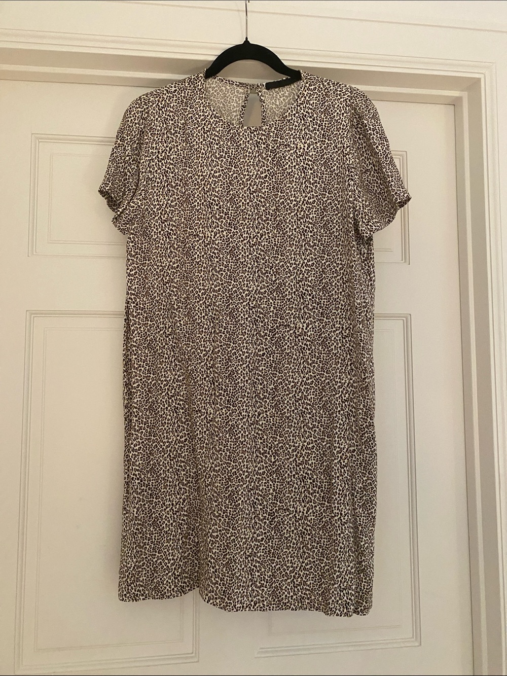 Jenni Kayne Cream and Brown Leopard Print Mini Dress